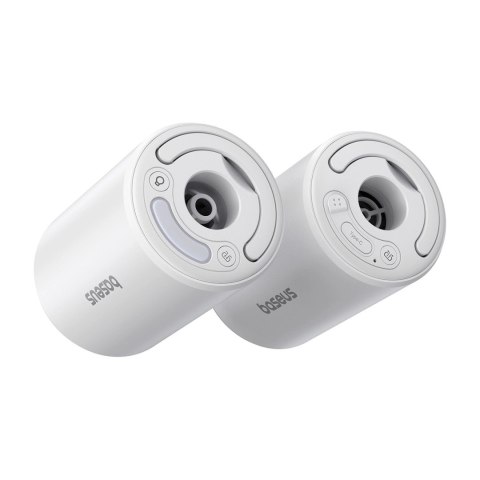 Pompka Baseus PocketGo Pro turystyczna z funkcją odpompowywania powietrza i latarką LED - biała