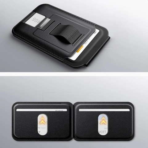 Portfel Ugreen Magnetic Wallet 45166 magnetyczny MagSafe z podstawką i uchwytem na palec - czarny Portfel Ugreen Magnetic Wallet 45166 magnetyczny MagSafe z podstawką i uchwytem na palec - czarny