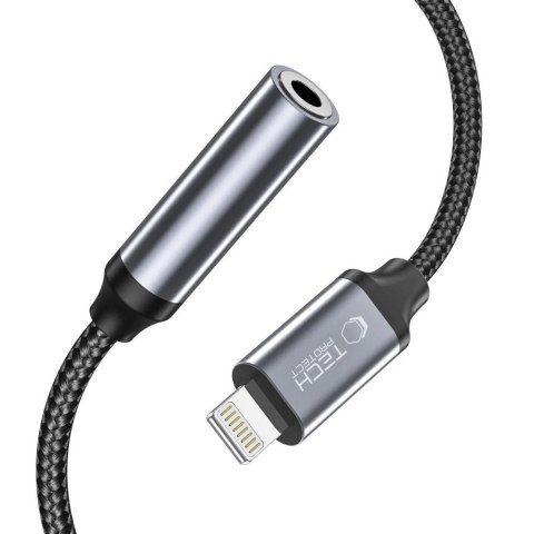 Adapter Tech-Protect UltraBoost Lightning / mini jack 3.5mm - czarny Adapter Tech-Protect UltraBoost Lightning / mini jack 3.5mm - czarny