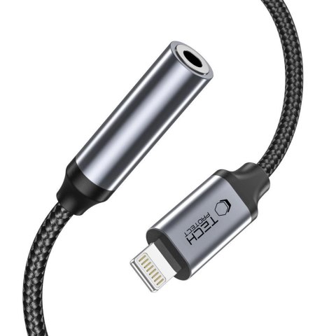Adapter Tech-Protect UltraBoost Lightning / mini jack 3.5mm - czarny Adapter Tech-Protect UltraBoost Lightning / mini jack 3.5mm - czarny
