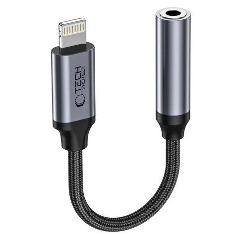 Adapter Tech-Protect UltraBoost Lightning / mini jack 3.5mm - czarny Adapter Tech-Protect UltraBoost Lightning / mini jack 3.5mm - czarny