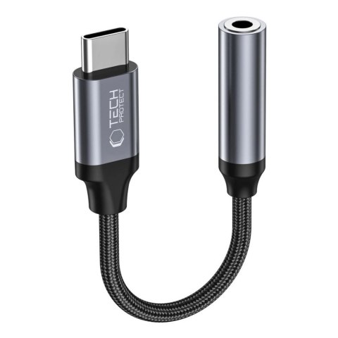 Adapter Tech-Protect UltraBoost USB-C / mini jack 3.5mm - czarny Adapter Tech-Protect UltraBoost USB-C / mini jack 3.5mm - czarny