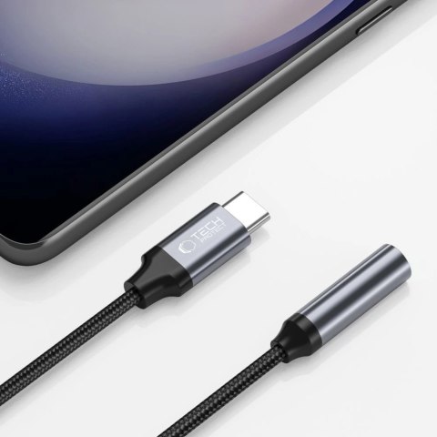 Adapter Tech-Protect UltraBoost USB-C / mini jack 3.5mm - czarny Adapter Tech-Protect UltraBoost USB-C / mini jack 3.5mm - czarny