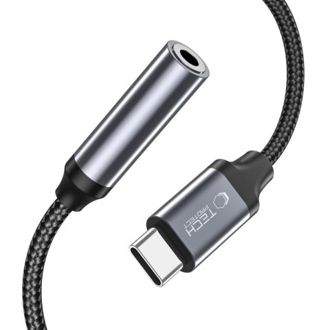 Adapter Tech-Protect UltraBoost USB-C / mini jack 3.5mm - czarny Adapter Tech-Protect UltraBoost USB-C / mini jack 3.5mm - czarny