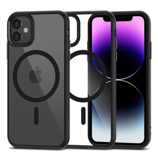 Etui Tech-Protect MagMat MagSafe na iPhone 11 - przezroczysto-czarny