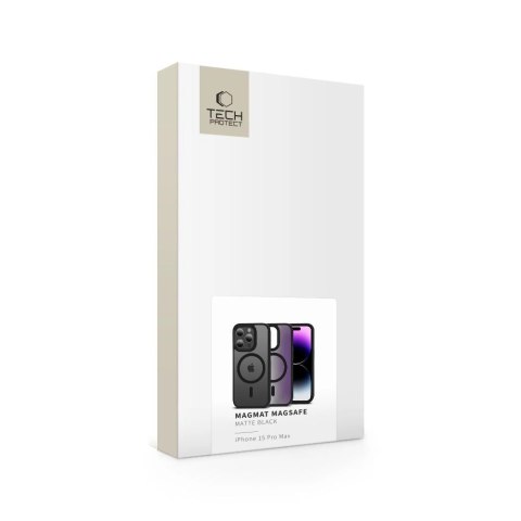 Etui Tech-Protect MagMat MagSafe na iPhone 15 Pro Max - czarny mat Etui Tech-Protect MagMat MagSafe na iPhone 15 Pro Max - czarny mat