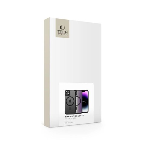 Etui Tech-Protect MagMat MagSafe na iPhone 15 - czarny mat Etui Tech-Protect MagMat MagSafe na iPhone 15 - czarny mat