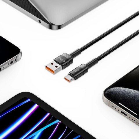Kabel Tech-Protect UltraBoost Evo USB-C / USB-A 100W 5A 1m - czarny Kabel Tech-Protect UltraBoost Evo USB-C / USB-A 100W 5A 1m - czarny