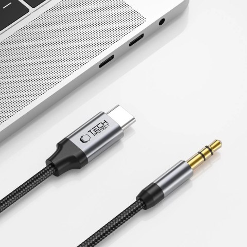 Kabel Tech-Protect UltraBoost audio USB-C / mini jack 3.5mm 1 m - czarny Kabel Tech-Protect UltraBoost audio USB-C / mini jack 3.5mm 1 m - czarny