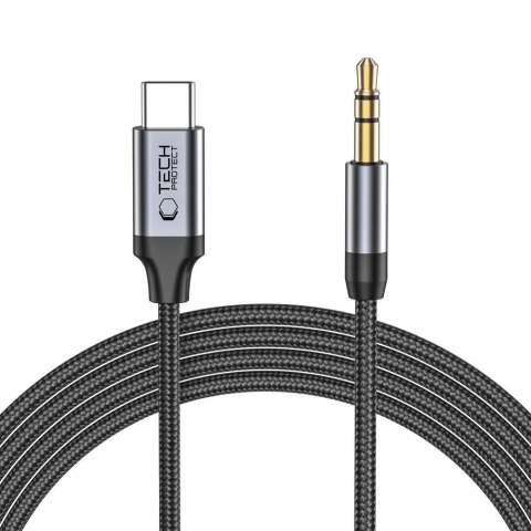 Kabel Tech-Protect UltraBoost audio USB-C / mini jack 3.5mm 1 m - czarny Kabel Tech-Protect UltraBoost audio USB-C / mini jack 3.5mm 1 m - czarny