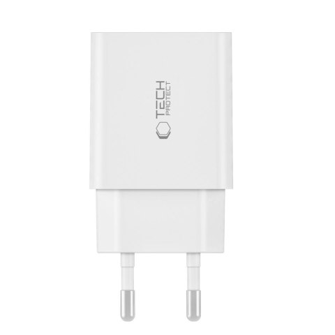 Ładowarka Tech-Protect C35W sieciowa 2x USB-C PD 35W - biała Ładowarka Tech-Protect C35W sieciowa 2x USB-C PD 35W - biała