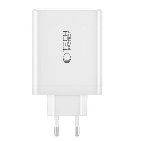 Ładowarka Tech-Protect NC100W-GAN sieciowa GaN 3x USB-C PD 100W / USB-A QC 3.0 - biała Ładowarka Tech-Protect NC100W-GAN sieciowa GaN 3x USB-C PD 100W / USB-A QC 3.0 - biała