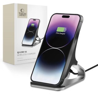 Ładowarka Tech-Protect QI15W-S1 indukcyjna 15W w formie stojaka - czarna