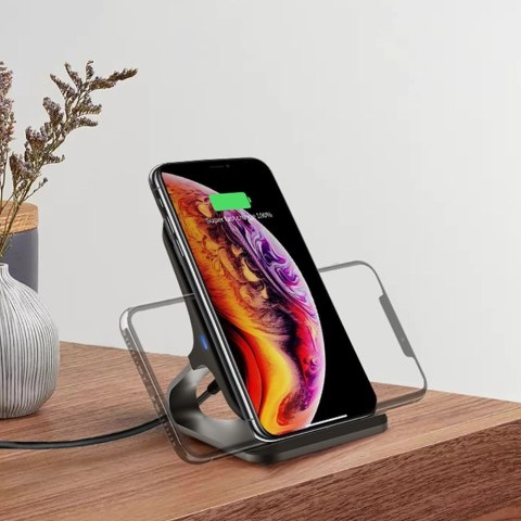 Ładowarka Tech-Protect QI15W-S1 indukcyjna 15W w formie stojaka - czarna