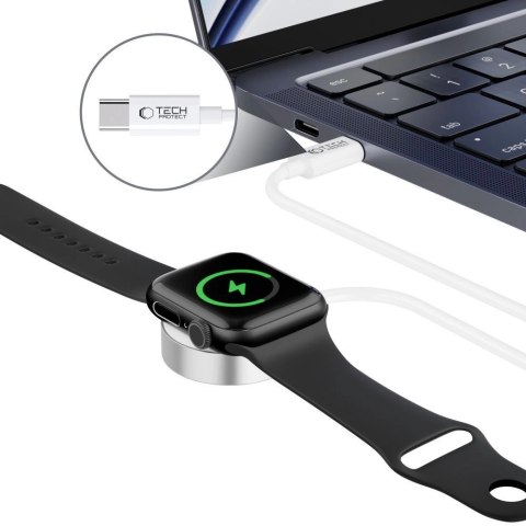 Ładowarka Tech-Protect UltraBoost indukcyjna magnetyczna ze złączem USB-C do Apple Watch 1.2m - biała Ładowarka Tech-Protect UltraBoost indukcyjna magnetyczna ze złączem USB-C do Apple Watch 1.2m - biała