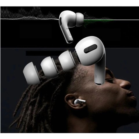 Nakładki Tech-Protect Ear Tips do słuchawek AirPods Pro 1 / 2 w rozmiarach S / M / L - białe (3 szt.) Nakładki Tech-Protect Ear Tips do słuchawek AirPods Pro 1 / 2 w rozmiarach S / M / L - białe (3 szt.)
