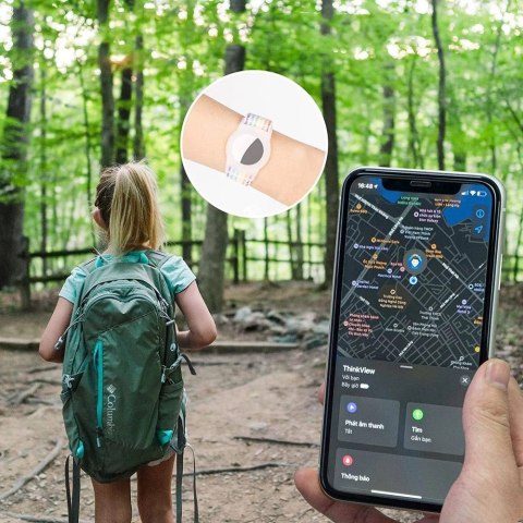 Pasek Tech-Protect Nylon dla dzieci na Apple AirTag - niebieski