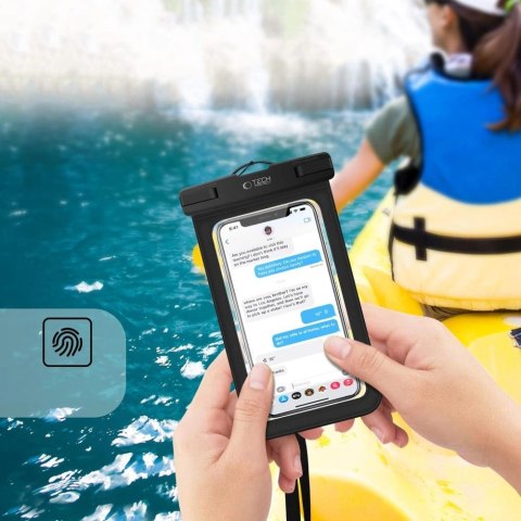 Pokrowiec Tech-Protect Waterproof Case UWC9 wodoodporny na urządzenia do 8.9" - czarno-pomarańczowy Pokrowiec Tech-Protect Waterproof Case UWC9 wodoodporny na urządzenia do 8.9" - czarno-pomarańczowy
