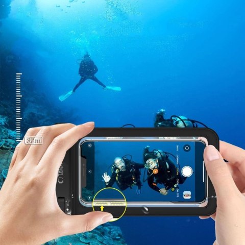 Pokrowiec Tech-Protect Waterproof Case UWC9 wodoodporny na urządzenia do 8.9" - czarno-pomarańczowy Pokrowiec Tech-Protect Waterproof Case UWC9 wodoodporny na urządzenia do 8.9" - czarno-pomarańczowy