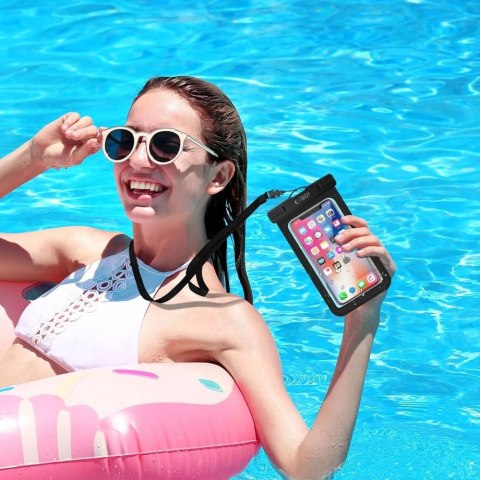 Pokrowiec Tech-Protect Waterproof Case UWC9 wodoodporny na urządzenia do 8.9" - czarno-pomarańczowy Pokrowiec Tech-Protect Waterproof Case UWC9 wodoodporny na urządzenia do 8.9" - czarno-pomarańczowy
