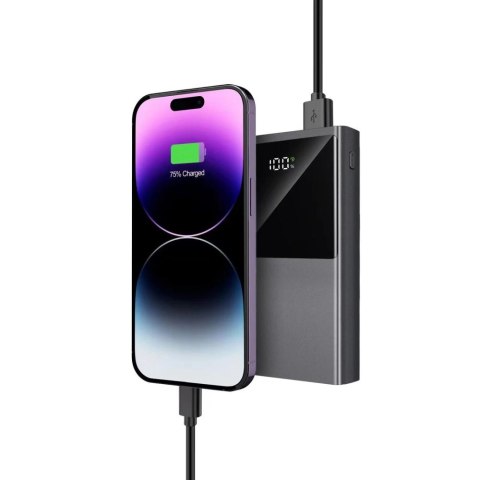 Powerbank Tech-Protect PB13 20000mAh 22.5W 2x USB-A / USB-C / Lightning z kablem USB-C / USB-A - szary Powerbank Tech-Protect PB13 20000mAh 22.5W 2x USB-A / USB-C / Lightning z kablem USB-C / USB-A - szary