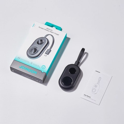 Powerbank z ładowaniem bezprzewodowym Joyroom JR-W09 3W z kablem USB-C do Apple Watch - czarny Powerbank z ładowaniem bezprzewodowym Joyroom JR-W09 3W z kablem USB-C do Apple Watch - czarny