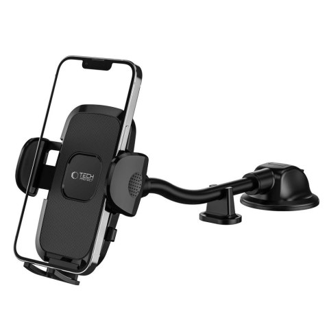 Uchwyt Tech-Protect V3 z długim ramieniem na telefon do samochodu na szybę przednią / kokpit - czarny Uchwyt Tech-Protect V3 z długim ramieniem na telefon do samochodu na szybę przednią / kokpit - czarny