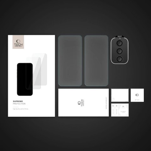 Zestaw Tech-Protect Supreme Set na Samsung Galaxy A55 5G 2x szkło hartowane na wyświetlacz / szkło hartowane na aparat Zestaw Tech-Protect Supreme Set na Samsung Galaxy A55 5G 2x szkło hartowane na wyświetlacz / szkło hartowane na aparat