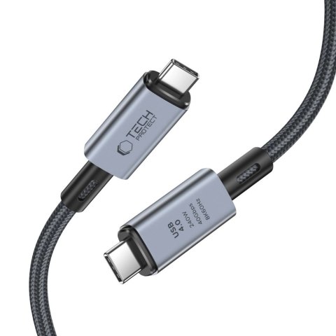 Kabel Tech-Protect UltraBoost Max USB-C 4.0 / USB-C 4.0 PD 240W 8K 40Gbps 1m - szary