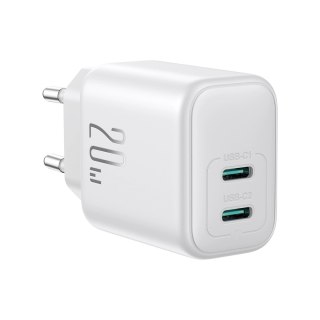Ładowarka Joyroom JR-TCF12 sieciowa 2x USB-C 20W PD / QC 3.0 - biała