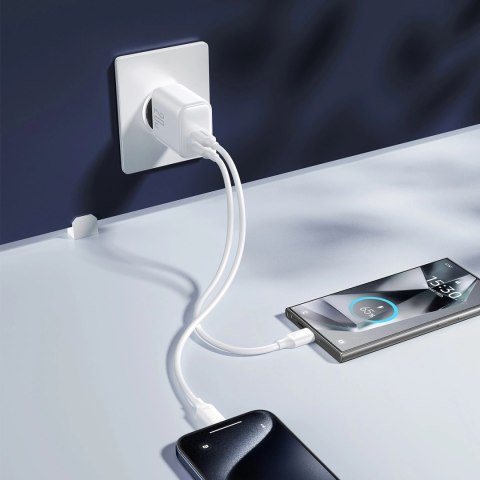 Ładowarka Joyroom JR-TCF12 sieciowa 2x USB-C 20W PD / QC 3.0 - biała Ładowarka Joyroom JR-TCF12 sieciowa 2x USB-C 20W PD / QC 3.0 - biała