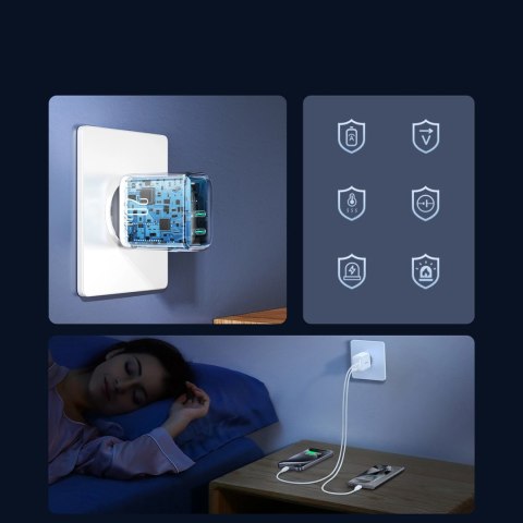 Ładowarka Joyroom JR-TCF12 sieciowa 2x USB-C 20W PD / QC 3.0 - biała Ładowarka Joyroom JR-TCF12 sieciowa 2x USB-C 20W PD / QC 3.0 - biała