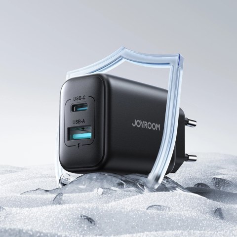 Ładowarka Joyroom JR-TCF13 sieciowa USB-C / USB-A 25W SFC / PPS / PD - czarna Ładowarka Joyroom JR-TCF13 sieciowa USB-C / USB-A 25W SFC / PPS / PD - czarna
