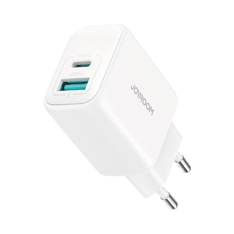 Ładowarka Joyroom JR-TCF21 sieciowa USB-C / USB-A 20W PD / QC 3.0 - biała Ładowarka Joyroom JR-TCF21 sieciowa USB-C / USB-A 20W PD / QC 3.0 - biała