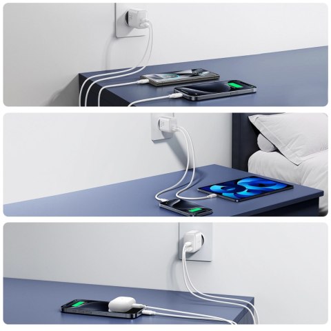 Ładowarka Joyroom JR-TCF21 sieciowa USB-C / USB-A 20W PD / QC 3.0 - biała Ładowarka Joyroom JR-TCF21 sieciowa USB-C / USB-A 20W PD / QC 3.0 - biała