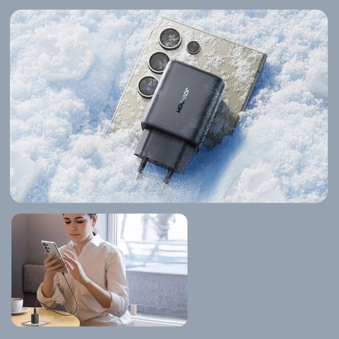 Ładowarka Joyroom JR-TCF23 sieciowa USB-C 25W SFC / PPS / PD - czarna Ładowarka Joyroom JR-TCF23 sieciowa USB-C 25W SFC / PPS / PD - czarna