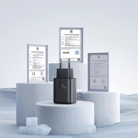 Ładowarka Joyroom JR-TCF23 sieciowa USB-C 25W SFC / PPS / PD - czarna Ładowarka Joyroom JR-TCF23 sieciowa USB-C 25W SFC / PPS / PD - czarna