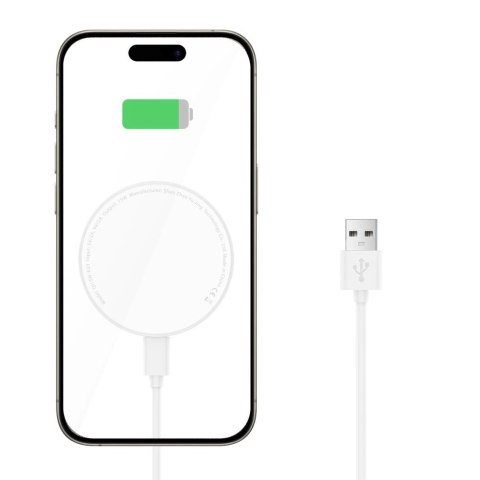 Ładowarka Tech-Protect QI15W-A33 indukcyjna z MagSafe i podstawką z kablem USB-A / USB-C - biała