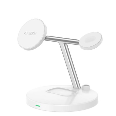 Ładowarka Tech-Protect QI15W-A35 indukcyjna 3w1 z MagSafe na telefon / AirPods / Apple Watch - biała Ładowarka Tech-Protect QI15W-A35 indukcyjna 3w1 z MagSafe na telefon / AirPods / Apple Watch - biała