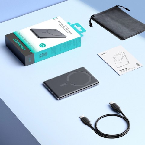 Powerbank Joyroom JR-PBM08 5000mAh 20W z ładowaniem indukcyjnym - szary Powerbank Joyroom JR-PBM08 5000mAh 20W z ładowaniem indukcyjnym - szary