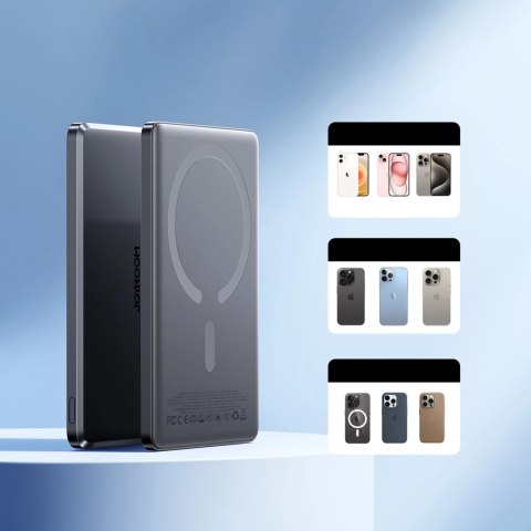 Powerbank Joyroom JR-PBM08 5000mAh 20W z ładowaniem indukcyjnym - szary Powerbank Joyroom JR-PBM08 5000mAh 20W z ładowaniem indukcyjnym - szary