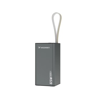 Powerbank Wozinsky K65+ 65W 30000mAh 2x USB-C, 1x USB-A 65W - szary