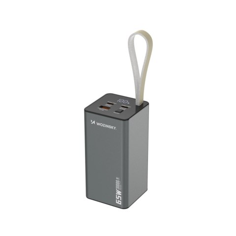 Powerbank Wozinsky K65+ 65W 30000mAh 2x USB-C, 1x USB-A 65W - szary Powerbank Wozinsky K65+ 65W 30000mAh 2x USB-C, 1x USB-A 65W - szary