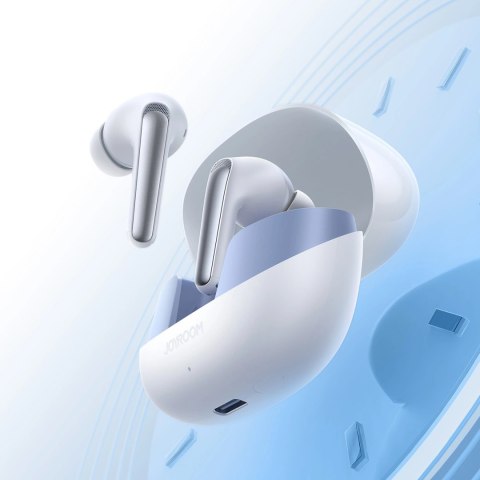 Słuchawki Joyroom Funpods JR-FN2 douszne TWS z Bluetooth 5.4, funkcją ANC i ochroną IP54 - białe