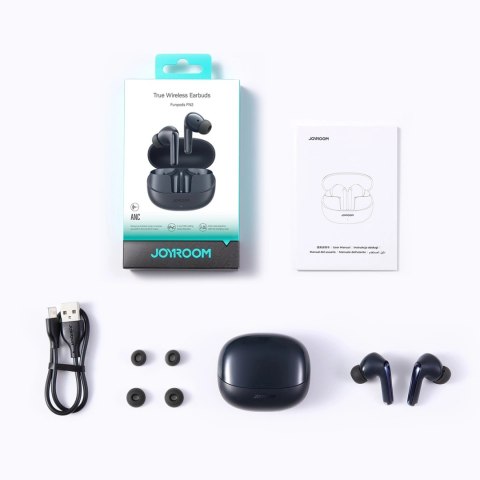 Słuchawki Joyroom Funpods JR-FN2 douszne TWS z Bluetooth 5.4, funkcją ANC i ochroną IP54 - czarne Słuchawki Joyroom Funpods JR-FN2 douszne TWS z Bluetooth 5.4, funkcją ANC i ochroną IP54 - czarne
