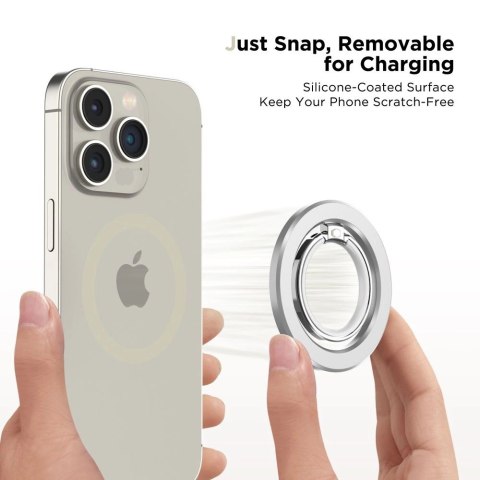 Uchwyt / ring Tech-Protect MMR300 magnetyczny z MagSafe - srebrny Uchwyt / ring Tech-Protect MMR300 magnetyczny z MagSafe - srebrny