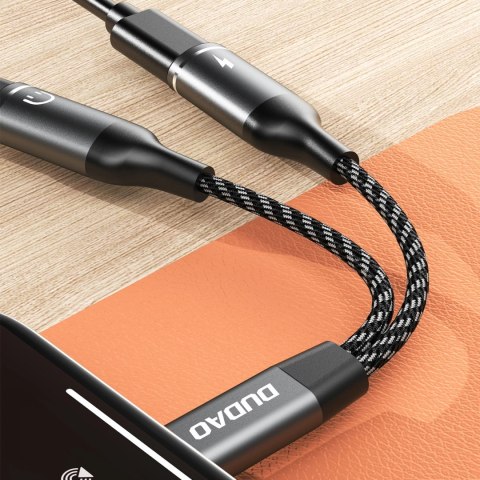 Adapter Dudao L13C+ 2w1 USB-C - szary Adapter Dudao L13C+ 2w1 USB-C - szary