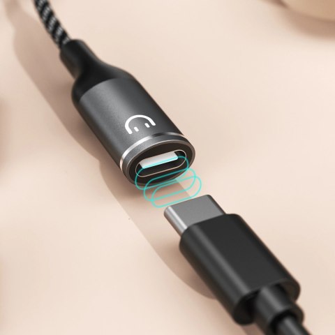 Adapter Dudao L13C+ 2w1 USB-C - szary Adapter Dudao L13C+ 2w1 USB-C - szary