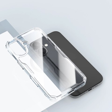 Etui Nillkin Nature Pro Case na iPhone 16 - przezroczysto-białe