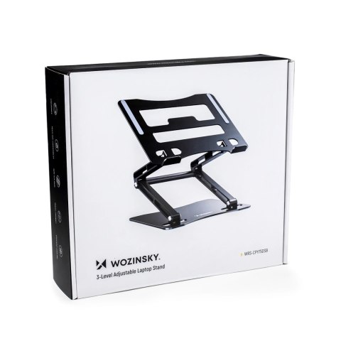 Podstawka pod laptopa, tablet Wozinsky WRS-CPY75DSB aluminiowa + Gratis! podstawka do smartfona - czarna
